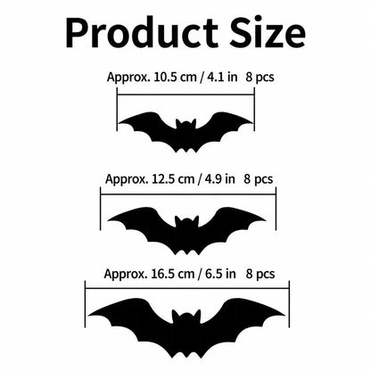 🎃🎁 WREE® 3D LED Bat Light Halloween Wall Decoration – Glowing Ghost Party Décor