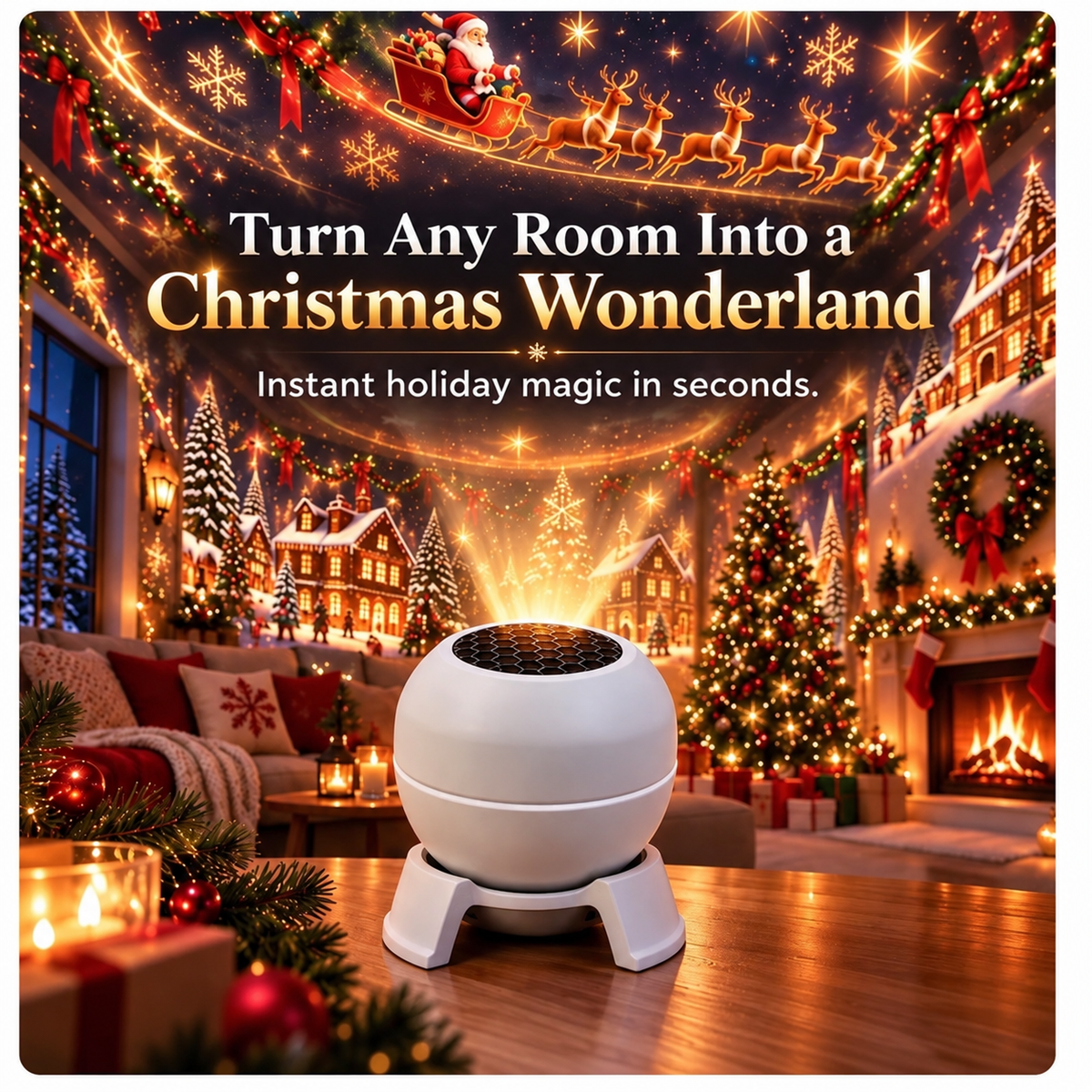 ⛄Official Store |  SCNDR® 🎅🏻🎅🏻Smart Holographic Projector (HD Smart Dynamic 5D)