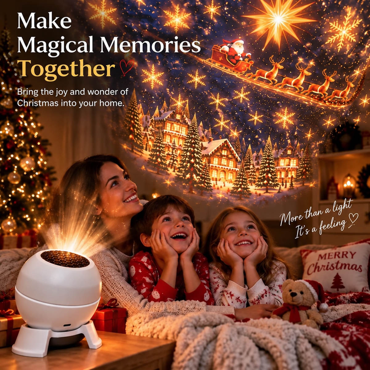 ⛄Official Store |  SCNDR® 🎅🏻🎅🏻Smart Holographic Projector (HD Smart Dynamic 5D)